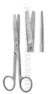 Ножницы тупоконечные по Куперу прямые, длина 145 мм