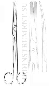 Ножницы тупоконечные по Майо-Харингтону изогнутые, длина 225 мм