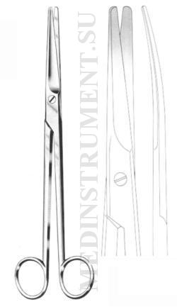 Ножницы тупоконечные по Майо-Харингтону изогнутые, длина 300 мм