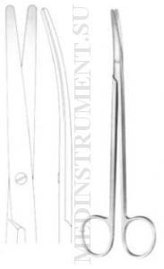 Ножницы вертикально-изогнутые для рассечения мягких тканей и сосудов по Нельсону-Метценбауму, 280 мм