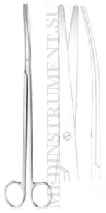 Ножницы вертикально-изогнутые для рассечения мягких тканей и сосудов по Нельсону-Метценбауму, 300 мм