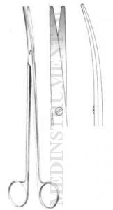 Ножницы вертикально-изогнутые для рассечения мягких тканей и сосудов по Фино-Метценбауму, 230 мм