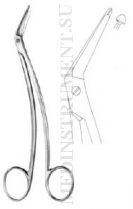 Ножницы изогнутые по ребру нейрохирургические по Шмейден-Тейлору, 170 мм