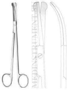 Ножницы вертикально-изогнутые тупоконечные оториноларингологические по Гуду, 190 мм