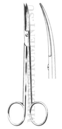 Ножницы вертикально-изогнутые по Йозефу, длина 145 мм