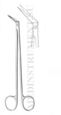Ножницы сосудистые по Поттс-Смиту изогнутые под углом 40 градусов, длина 190 мм