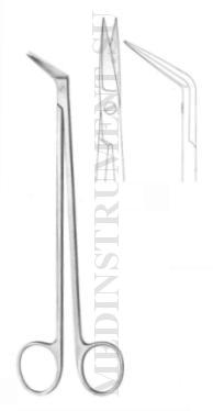 Ножницы сосудистые по Поттс-Смиту вертикально-изогнутые, длина 190 мм