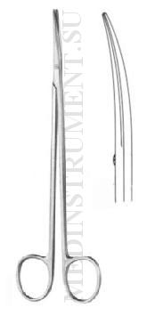 Ножницы вертикально-изогнутые для рассечения мягких тканей и сосудов по Тоенису-Адсону, длина 175 мм