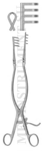 Ранорасширитель нейрохирургический 4 х 4 зубый острый по Бекману Егорову-Фрейдину, длина 310 мм