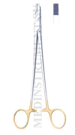 Иглодержатель хирургический для лигатуры и скручивания проволоки с твердосплавными вставками по Зангену, длина 200 мм