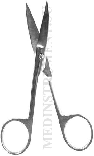 Ножницы с 2-мя острыми концами, изогнутые, длина 140 мм (Н-3-2)