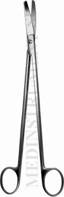 Ножницы тупоконечные вертикально-изогнутые, длина 250 мм