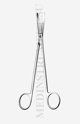Ножницы для тонзилэктомии вертик. изогнутые, твердосплавные, длина 180 мм