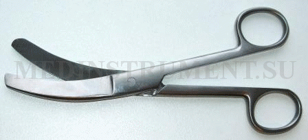 Ножницы горизонтально-изогнутые для пересечения пуповины 160 мм (ножницы Валькера)