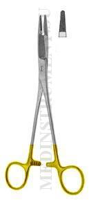 Иглодержатель хирургический с твердосплавными вставками по Гегару- Олсену комбинированный иглодержатель+ножницы, длина 180 мм
